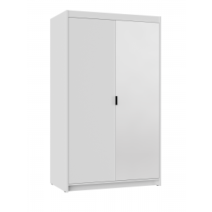 Szafa dwudrzwiowa z lustrem 90 cm TRINO biała